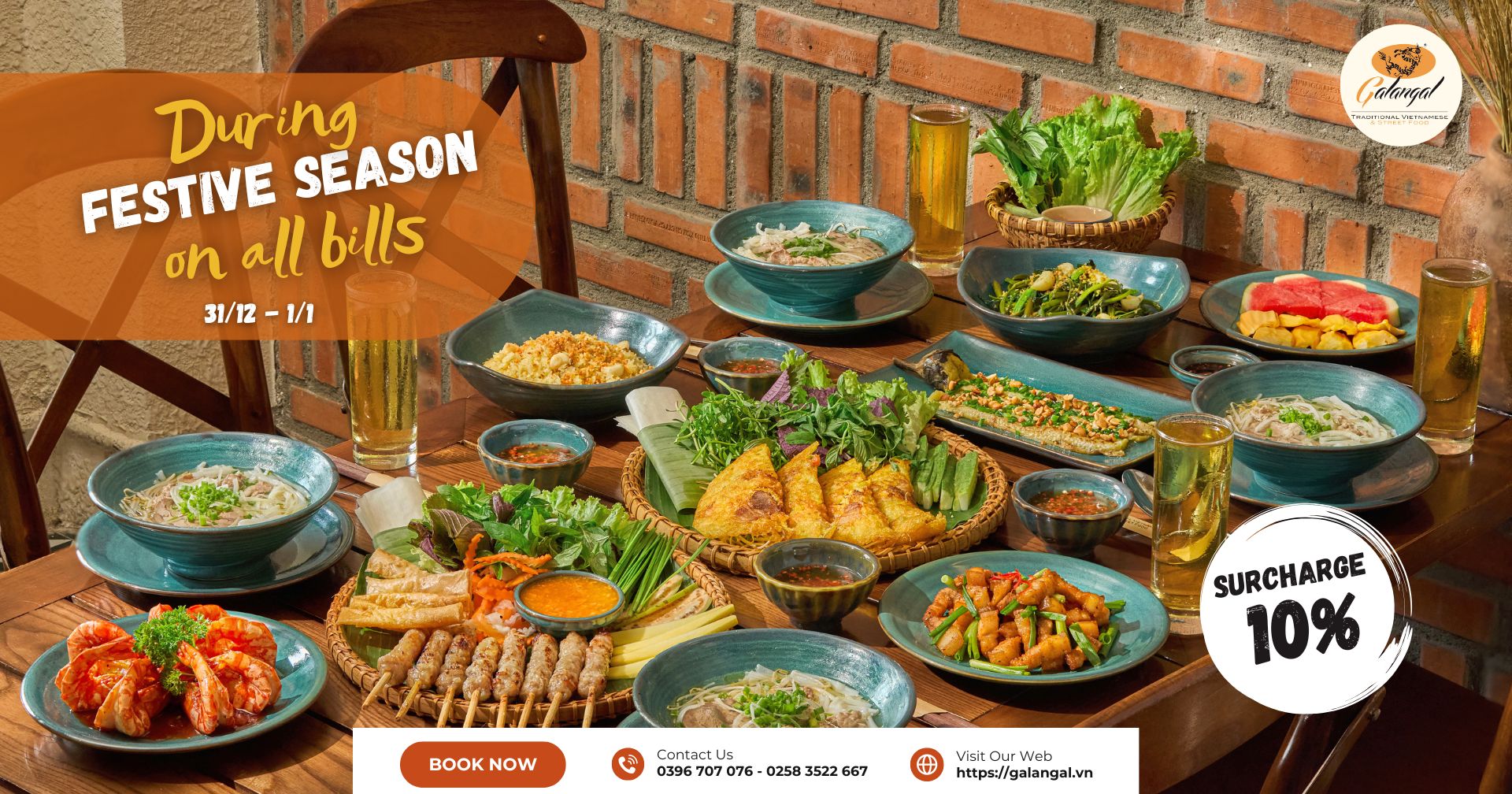 Announcement About Surcharge at Galangal for the New Year