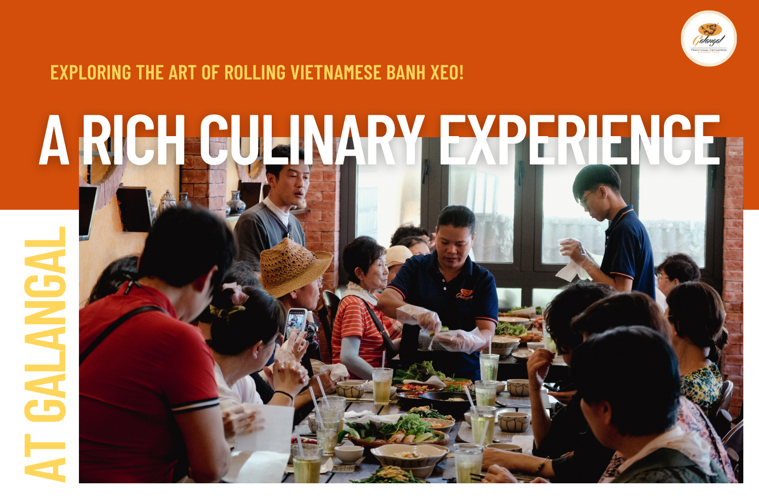 Exploring the Art of Rolling Vietnamese Banh Xeo: A Rich Culinary Experience at Galangal