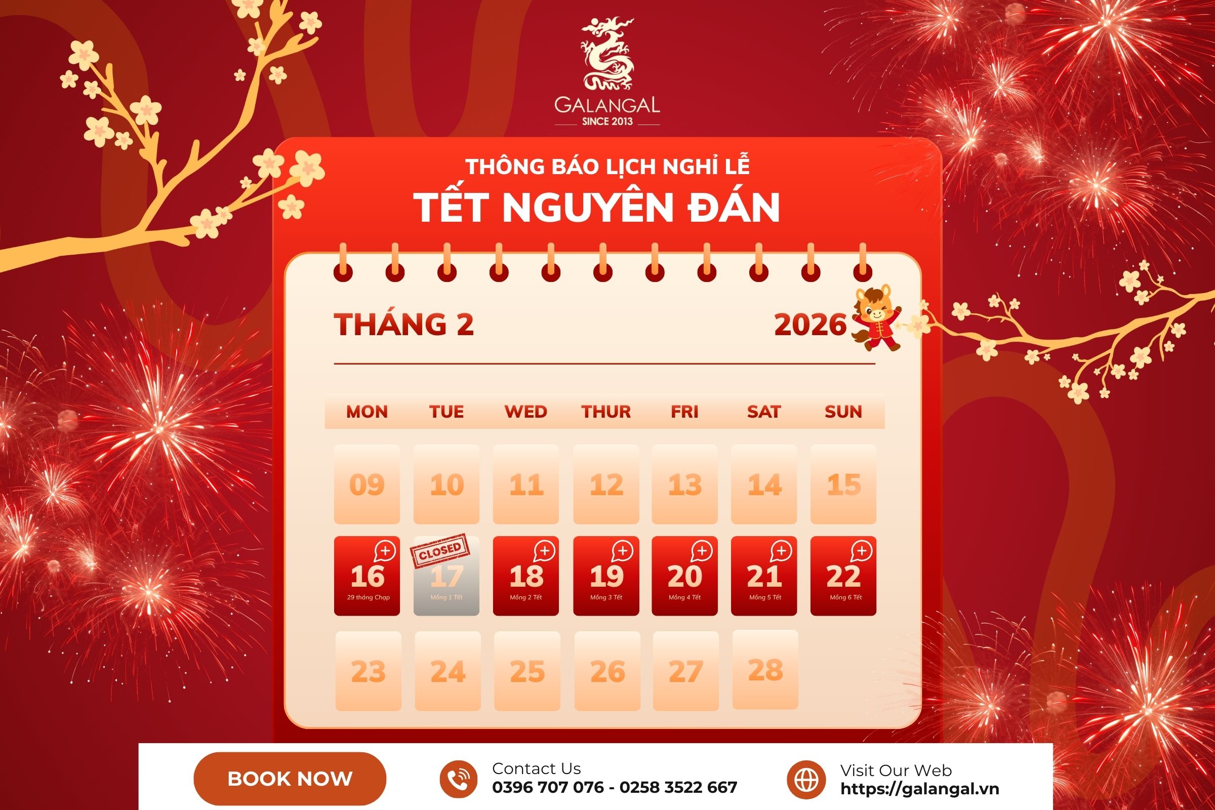 CELEBRATE THE YEAR OF THE HORSE 2026 AT GALANGAL: HOLIDAY SCHEDULE & TRADITIONAL FLAVORS